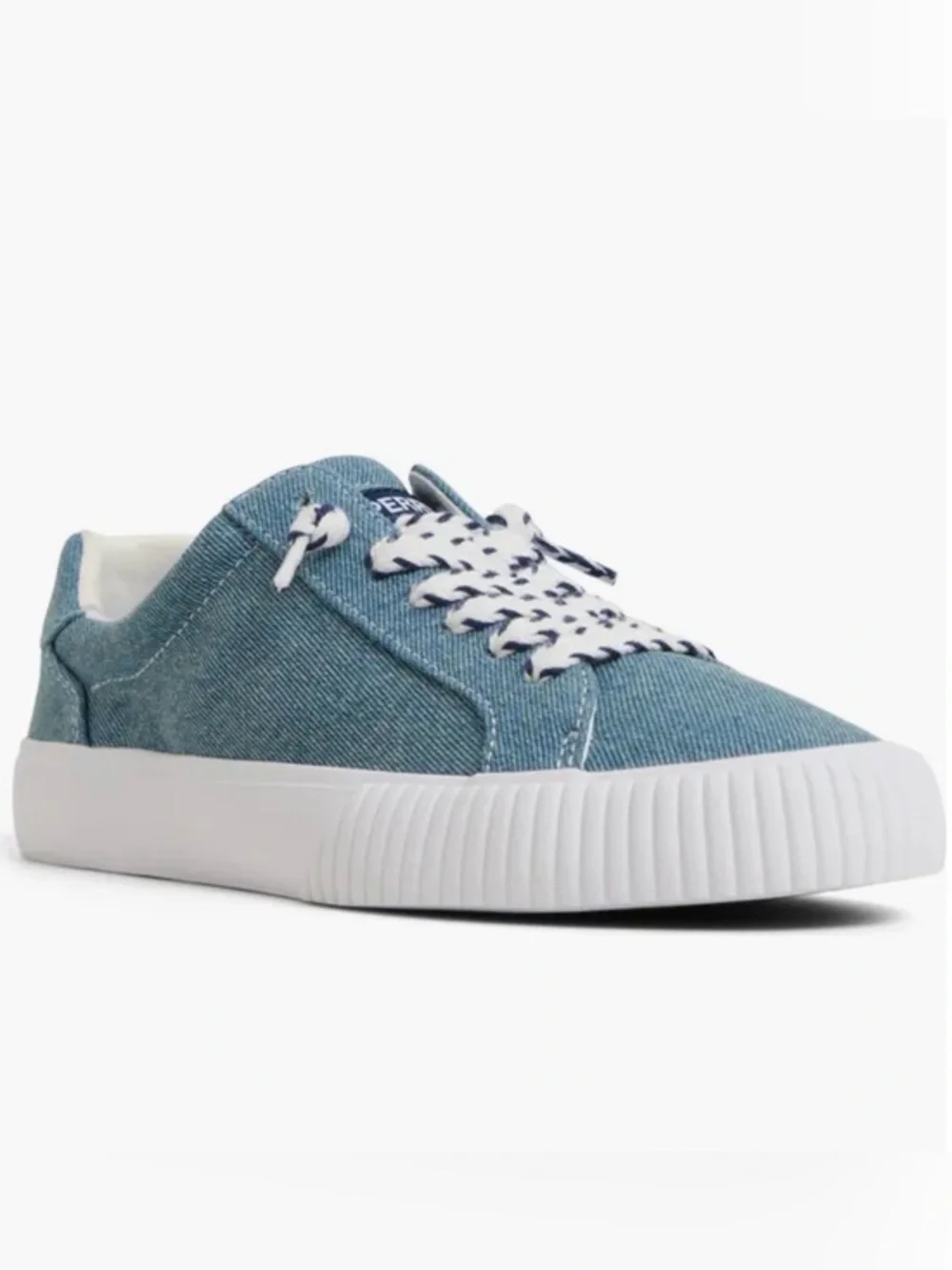 NEW Sperry Bermuda Comfort Boat Sneaker Light Denim Blue Wash SZ 8